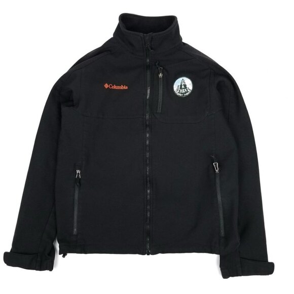 Columbia Go Take A Hike Ascender II Softshell Zip Jacket Medium Black Gorpcore - Picture 1 of 8